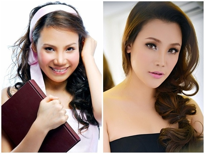 Hồ Quỳnh Hương dao kéo mũi vào năm 2009. Nữ ca sĩ từng chia sẻ, cô làm mũi, lần đầu tiên chưa được gọn nên sau đó có chỉnh sửa. Ảnh: Zing.