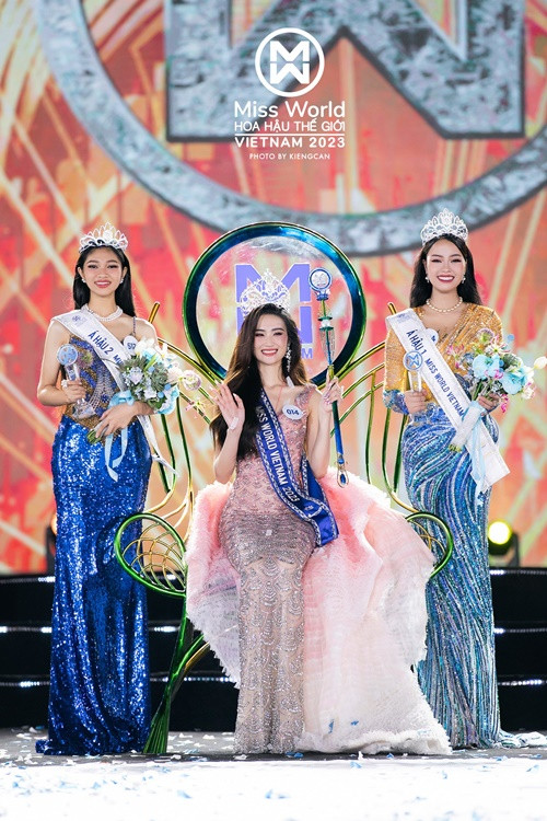 Huỳnh Minh Kiên giành danh hiệu Á hậu 2 Hoa hậu Thế giới Việt Nam 2023. Ảnh: Miss World Vietnam.