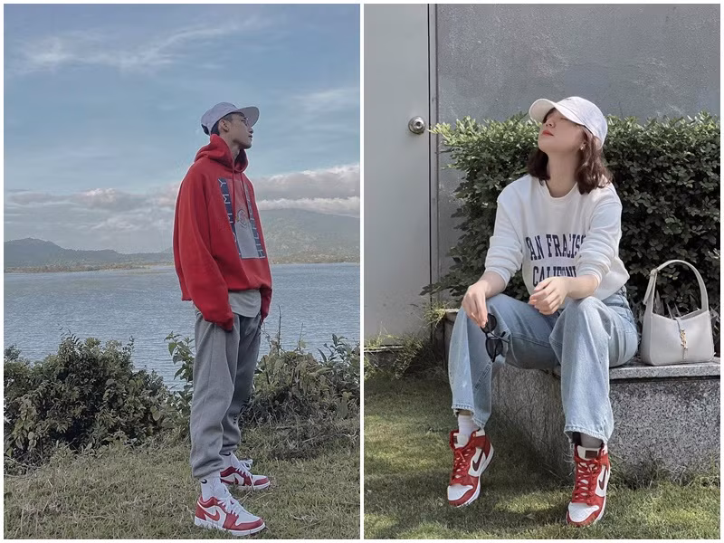 Cả hai đi giày đôi. Ảnh: FBNV.