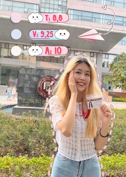 Theo Người Đưa Tin, PiaLinh đang theo học khoa Kinh tế đối ngoại, Đại học Ngoại thương Hà Nội. Ảnh: FBNV.