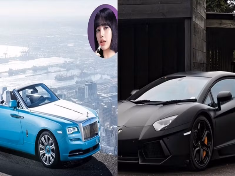 Người đẹp sử dụng chiếc xe Dawn có giá khoảng 7,6 tỷ đồng, siêu xe Lamborghini Aventador hơn 13 tỷ đồng. Ảnh: Vietnamnet.