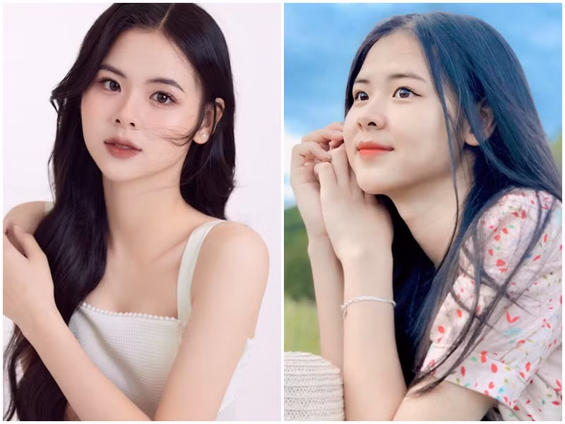 Nguyễn Ngân Hà “lột xác” dưới bàn tay của chuyên gia trang điểm. Ảnh: FBNV.