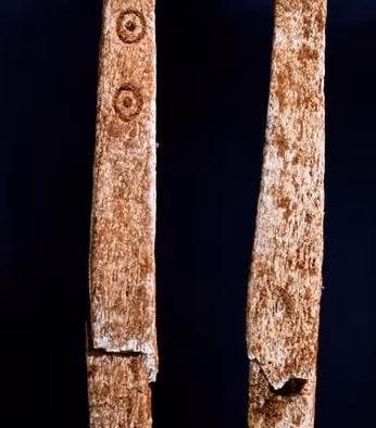 Những con xúc xắc có hình dáng dài đặc biệt này được người xưa sử dụng khi chơi trò chơi trên bàn.