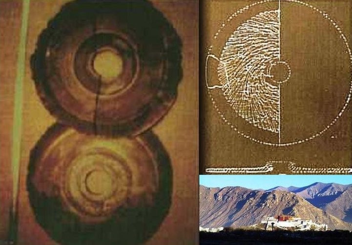 Trong cuộc khai quật ở vùng rừng núi Baian - Kara - Ula (Tây Tạng) năm 1938, đoàn thám hiểm khảo cổ do tiến sĩ Chi Pu Tei tìm thấy hàng trăm đĩa đá Dropa. Những cổ vật này được cho là bằng chứng UFO gặp nạn từ 12.000 năm trước.