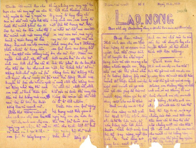 Báo Lao Nông, cơ quan của người lao khổ, với tôn chỉ mục đích truyền bá chủ nghĩa cộng sản và “ước mong đặng cho nhiều người coi”.