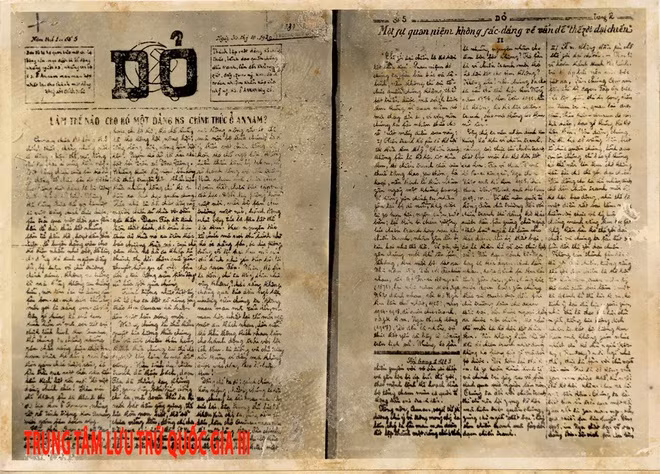 Báo Đỏ số tháng 10/1929 phản ánh tình hình trong nước và phong trào cách mạng đề nghị sớm có Đảng lãnh đạo. Nguồn: Trung tâm Lưu trữ quốc gia III, tài liệu ảnh trước Cách mạng tháng Tám, SLT 77.