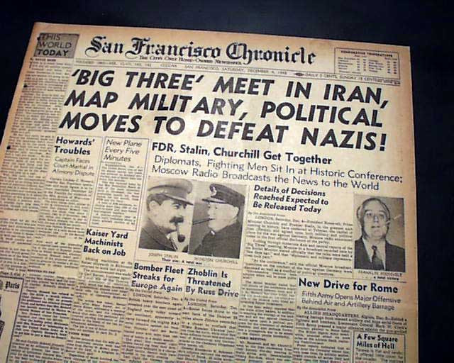 Thế nhưng, trước tham vọng thống trị thế giới thông qua tiến hành cuộc chiến tranh đẫm máu của Hitler và Đức quốc xã, 3 nhà lãnh đạo của Mỹ, Anh và Liên Xô là: Franklin Franklin D. Roosevelt, Winston Churchill và Joseph Stalin đã tạm gác những khác biệt để cùng đứng chung một chiến tuyến, bảo bệ hòa bình thế giới.