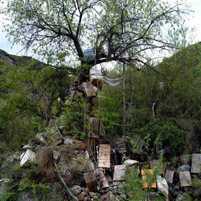 Trong đó, quan tài chứa thi hài bé trai được treo cao hơn so với những bé gái.