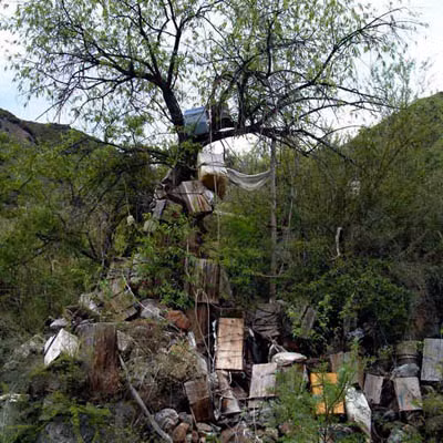 Trong đó, quan tài chứa thi hài bé trai được treo cao hơn so với những bé gái.