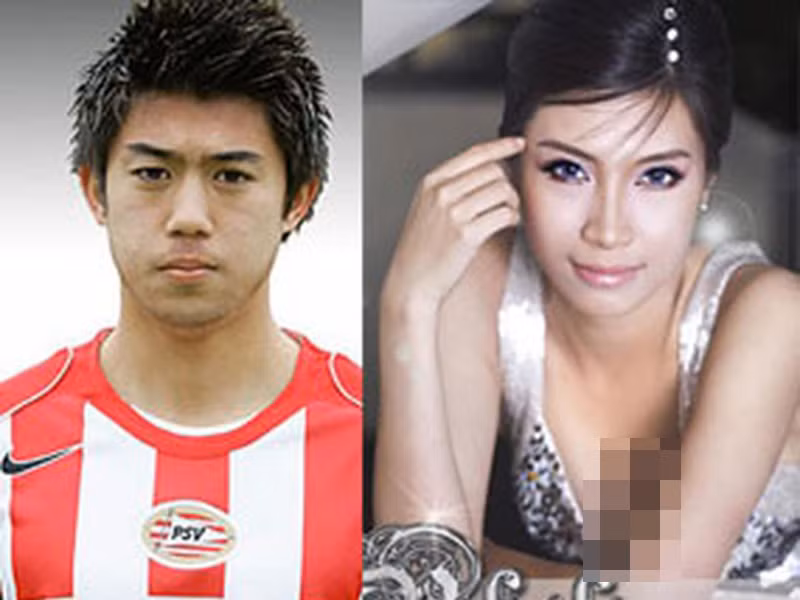 Pha Lê từng dành lời có cánh cho cầu thủ Lee Nguyễn. “Ấn tượng ban đầu là đẹp trai. Sau đó thì buồn cười vì khả năng tiếng Việt bập bẹ của anh chàng. Có lẽ nói tiếng Việt không tốt nên Lee Nguyễn hay ngượng, ngại giao tiếp, chỉ cười thôi. Đó là những đánh giá cho lần đầu gặp mặt, chúng tôi chưa có nhiều thời gian để tìm hiểu nhau”, cô nói. Ảnh: Zing