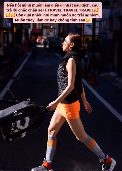 Du lịch là điều đầu tiên Tóc Tiên sẽ thực hiện khi hết dịch.