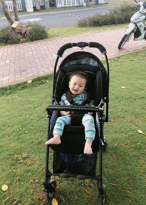 Lâm Khánh Chi từng cùng chồng đưa bé Thiên Long trở lại Thái Lan.