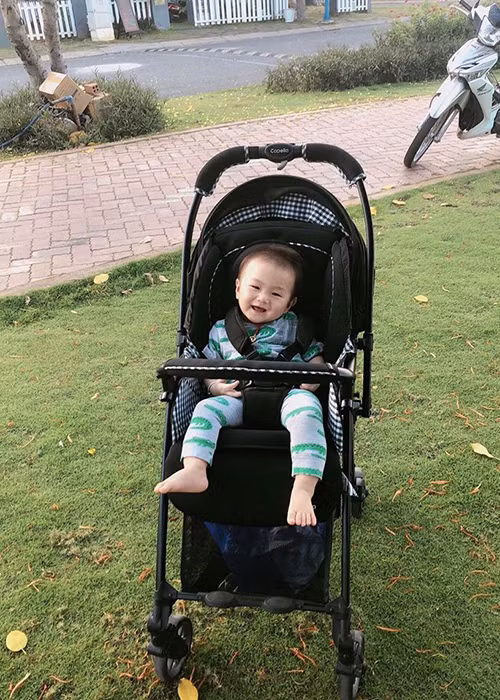 Lâm Khánh Chi từng cùng chồng đưa bé Thiên Long trở lại Thái Lan.