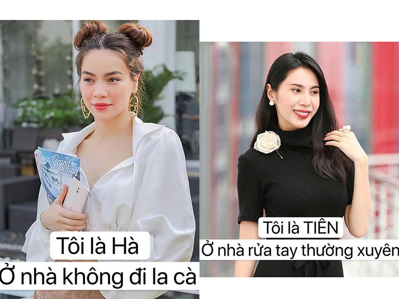 Sao Việt còn hào hứng tham gia trào lưu “Tôi là..." để nêu cao tinh thần ở nhà mùa COVID-19. Thử thách là mỗi người điền lý do ở nhà sao cho vần với cái tên của mình.