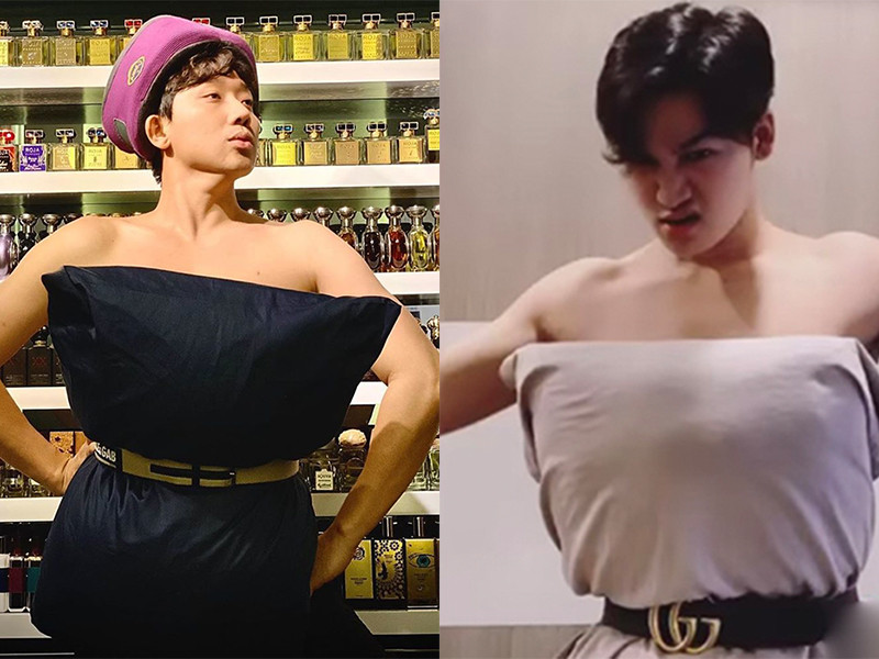Không ít quý ông của showbiz đu trend lấy gối làm váy. Trong đó, Trấn Thành và Ali Hoàng Dương không làm fan thất vọng về sự sáng tạo.