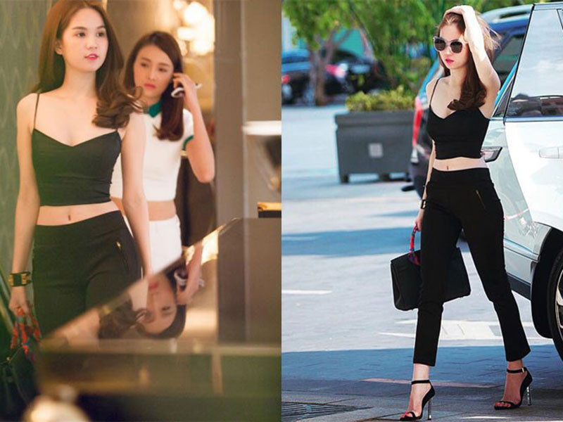 Ngọc Trinh khiến người đối diện khó rời mắt khi xuống phố cách đây ít năm.