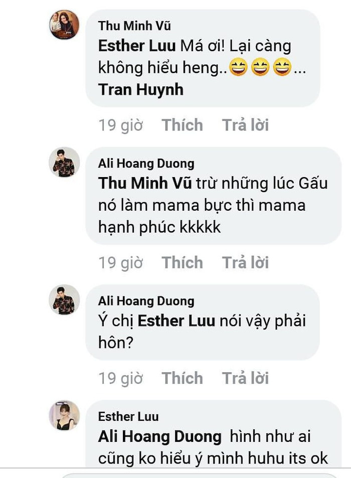 Ngay sau đó, Hari tiếp tục nhiệt tình giải thích: “Ý em là nhiều khi không nên thấy nhiều cái, nó sẽ làm cho mình hạnh phúc chị hen?”. Với cách diễn đạt khó hiểu của bà xã Trấn Thành khiến mọi người không thể hiểu nổi. Chưa kể, Ali Hoàng Dương còn hiểu sai và để lại bình luận gây “nhiễu loạn thông tin”.