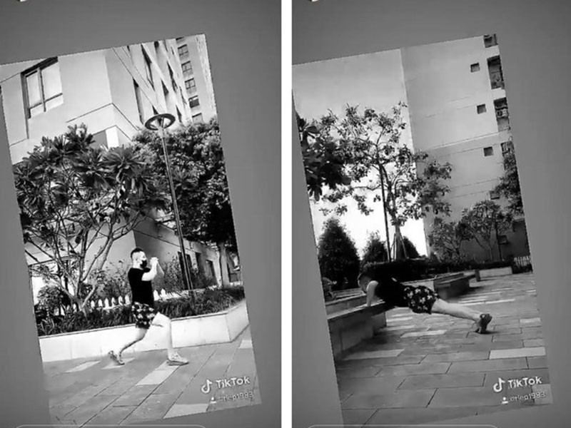 Nhật ký cách ly của Vũ Khắc Tiệp bao gồm ăn, ngủ, chụp hình, tập thể dục.