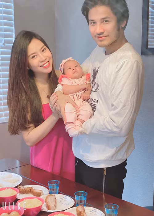 Nhan sac xinh dep vo Anh Tai dong cau chu dien trai trong “Luat troi“