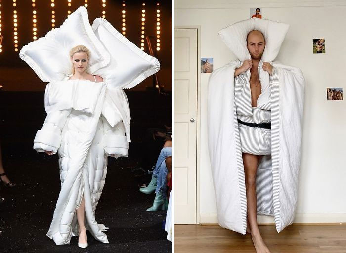 Hóa ra cứ lăn lộn trên giường sẽ nhất định ra một mẫu thời trang như ý.