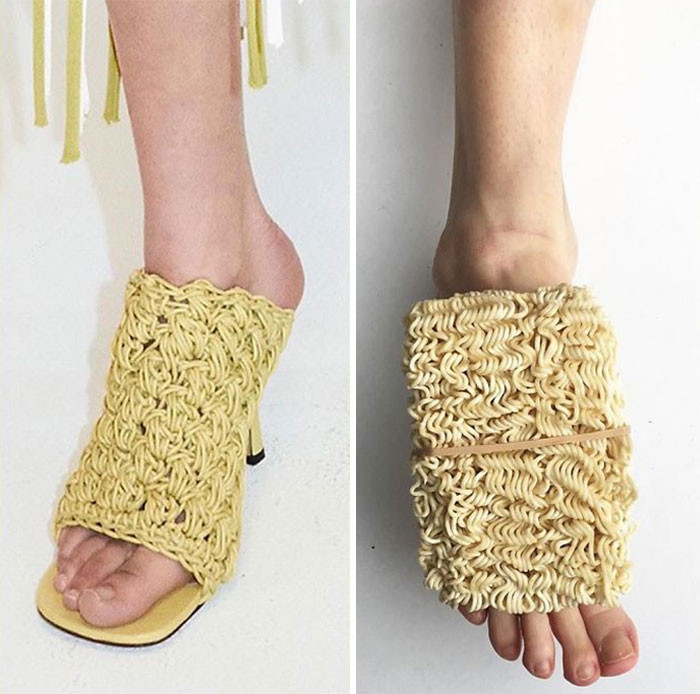 Những tín đồ của mỳ tôm sẽ phải rớt nước miếng trước đôi dép quyến rũ này.