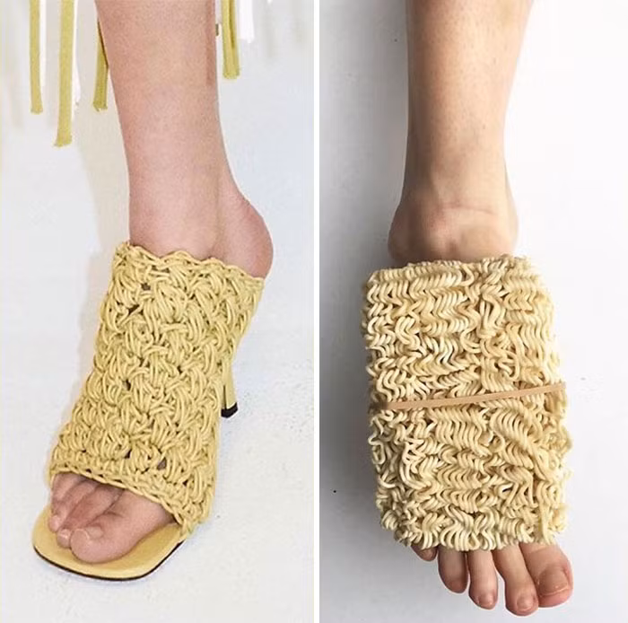 Những tín đồ của mỳ tôm sẽ phải rớt nước miếng trước đôi dép quyến rũ này.