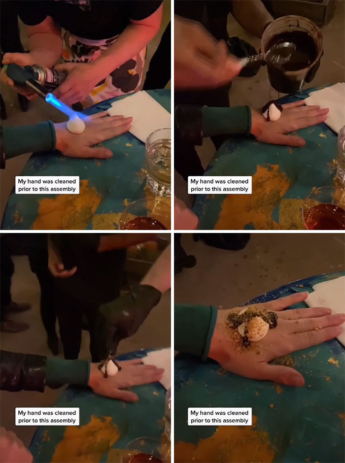 Dù hết đĩa, nhà hàng này vẫn "phục vụ tận tay" món ăn cho thực khách mà vẫn đảm bảo tiêu chuẩn vệ sinh bằng cách bắt khách rửa tay thật sạch.