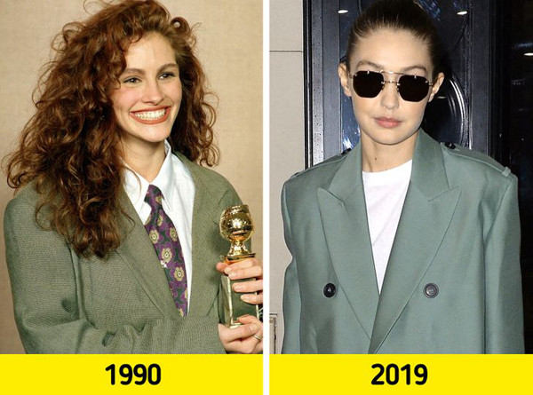 Trang phục oversize. Suốt thời gian dài, đồ bó sát được chị em trưng dụng tối đa để khoe đường cong cơ thể. Vậy nhưng, xu hướng thời trang dần có sự chuyển dịch từ đồ ôm sát sang trang phục oversize. Ưu điểm của thiết kế này là mang lại cảm giác thoải mái vận động, vẻ phóng khoáng cho người mặc.