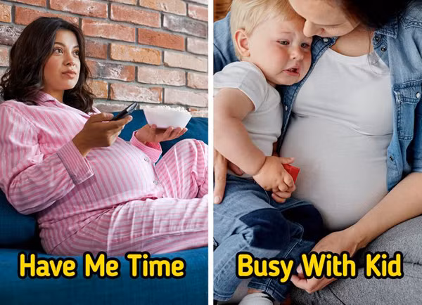  Mang thai lần 2 mệt mỏi hơn. Mang thai lần 1, bạn tràn đầy hi vọng, được người thân đặc biệt quan tâm chăm sóc. Bạn cũng có nhiều thời gian rảnh để chăm sóc bản thân và chuẩn bị đón bé chào đời.