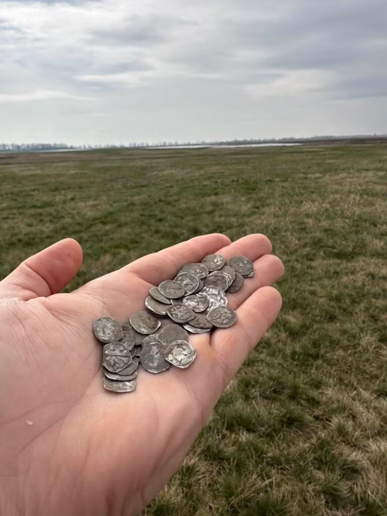 Ngoài ra, các nhà khảo cổ còn tìm thấy 70 đồng bạc hay còn gọi đồng xu Vienna (denars) ở khu vực Mezokeresztes.