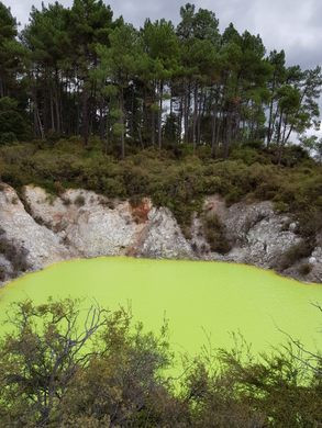Khoáng chất đó chính là sắt và lưu huỳnh. Nồng độ sắt khiến "Devil's Bath" có màu xanh lục đậm trong khi nồng độ lưu huỳnh khiến nước có màu xanh lục nhạt và khi nhìn gần thì giống màu vàng.