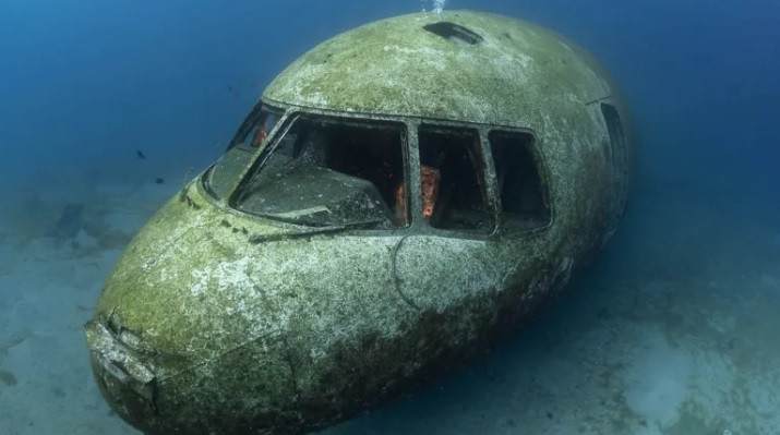 Chiếc máy bay bị đánh chìm với mục đích tạo ra môi trường sống cho các sinh vật biển cũng như thúc đẩy phát triển du lịch tại Jordan.