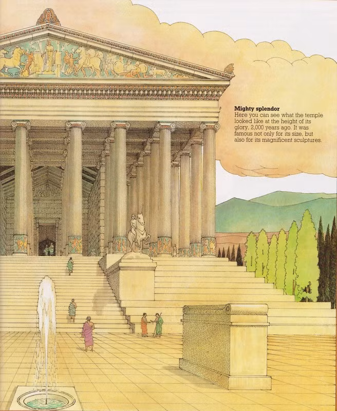 Sau khi hoàn thành, đền Artemis trở thành địa điểm tôn giáo linh thiêng, được nhiều người dân lui tới chiêm bái, bày tỏ lòng thành kính trước nữ thần Artemis. Theo các nhà nghiên cứu, đền Artemis đóng vai trò là trung tâm của đời sống tôn giáo, văn hóa và kinh tế trong hàng trăm năm.