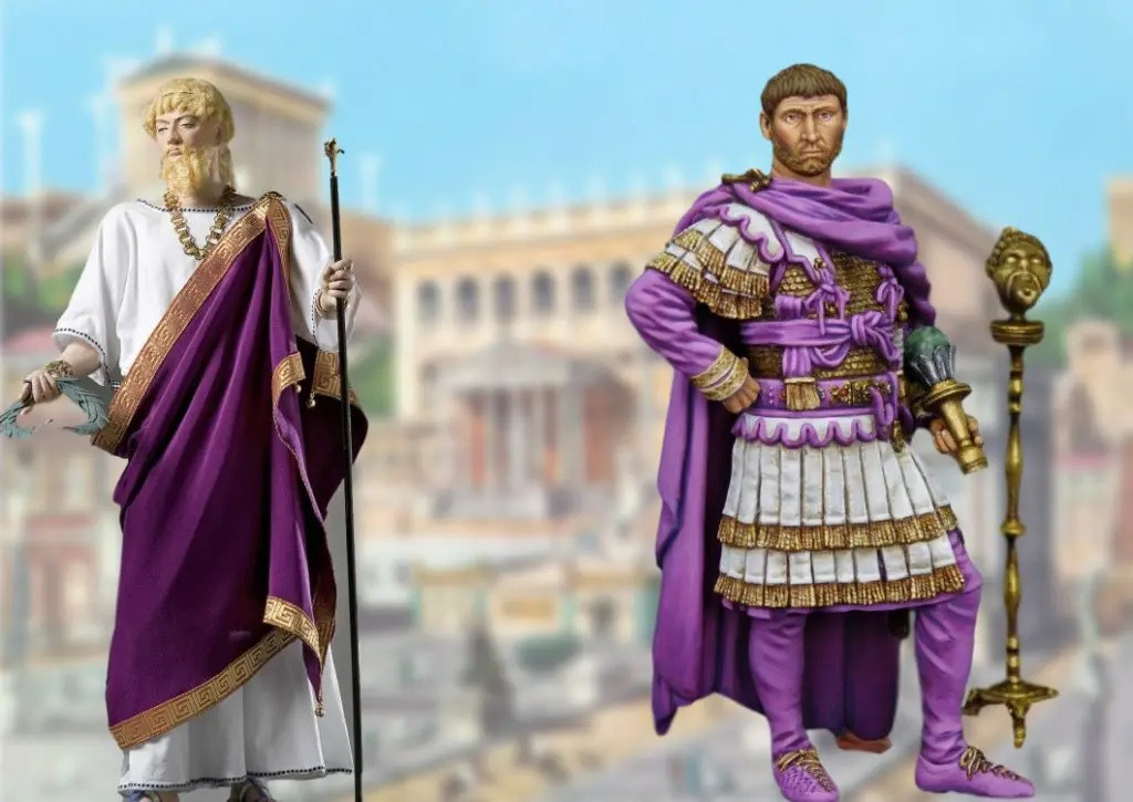 Trong khi đó, giới thượng lưu mặc trang phục có màu tím, đỏ, xanh lá cây... Đây là những màu sắc rực rỡ, bắt mắt thể hiện sự quyền quý, giàu có của người mặc.