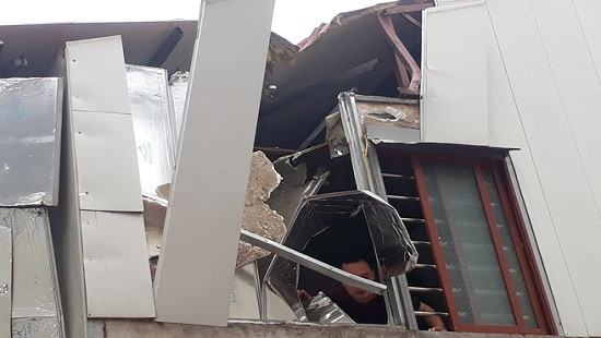 Hiện trường vụ nổ kinh hoàng. Nguồn ảnh: Công Lý