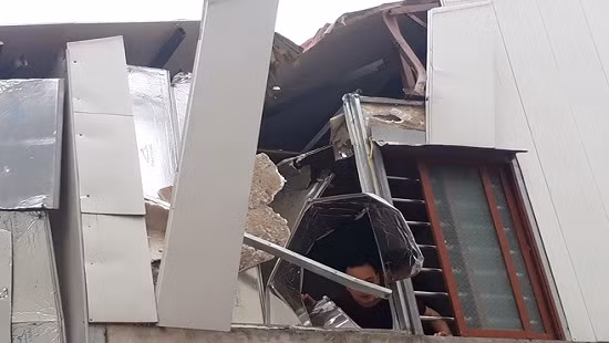 Hiện trường vụ nổ kinh hoàng. Nguồn ảnh: Công Lý