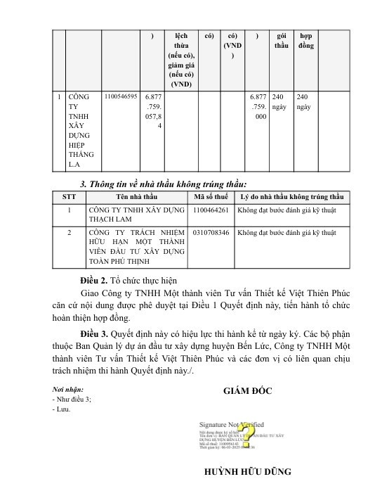 Long An: Một ngày Hiệp Thắng L.A trúng 2 gói thầu xây lắp gần 10 tỷ - Hình 2 Long An: Mot ngay Hiep Thang L.A trung 2 goi thau xay lap gan 10 ty-Hinh-2