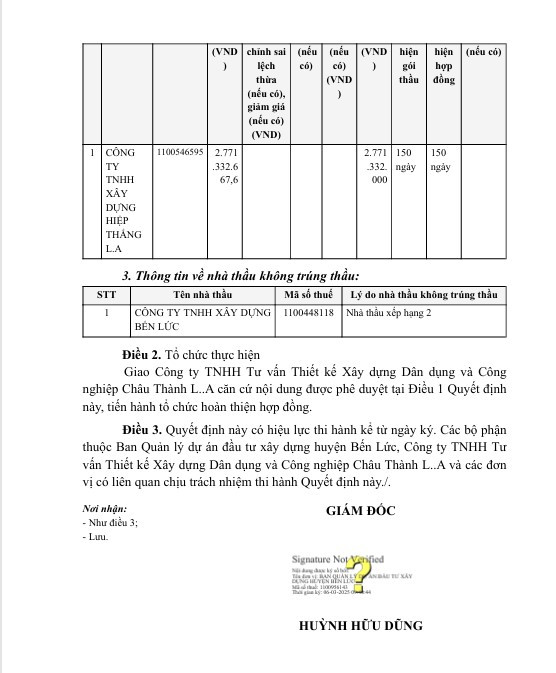 Long An: Một ngày Hiệp Thắng L.A trúng 2 gói thầu xây lắp gần 10 tỷ - Hình 4 Long An: Mot ngay Hiep Thang L.A trung 2 goi thau xay lap gan 10 ty-Hinh-4