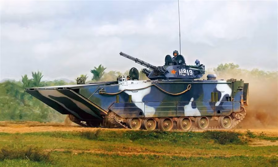 Trong khi đó, ZBD-05 hay VN-18 (phiên bản xuất khẩu) là một chiếc xe chiến đấu bộ binh đổ bộ, sử dụng khung gầm của “gia đình” ZBD2000. Ảnh: Squadron.com.