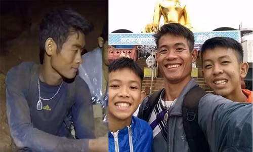 Huấn luyện viên Ekapol Chantawong đã được đưa ra khỏi hang Tham Luang. Ảnh: Khaosod.