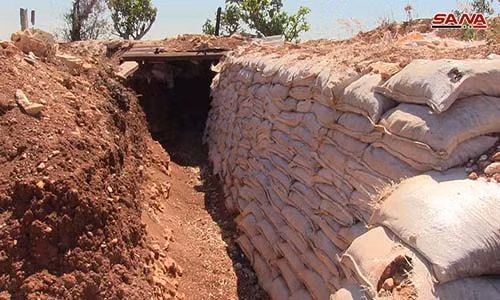 Theo hãng thông tấn SANA, Quân đội Syria đã phát hiện một hệ thống đường hầm từng được các tay súng khủng bố sử dụng tại khu al-Saan và Hosh Hajo ở phía bắc tỉnh Homs. Ảnh: SANA.
