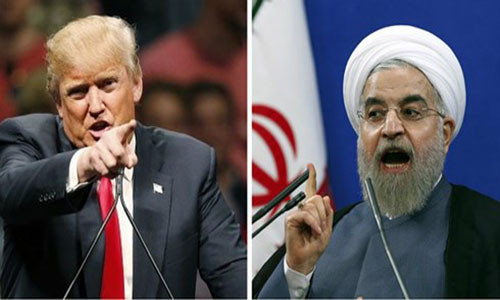 Tổng thống Mỹ Donald Trump (trái) và người đồng cấp Iran Hassan Rouhani. Ảnh: AP.