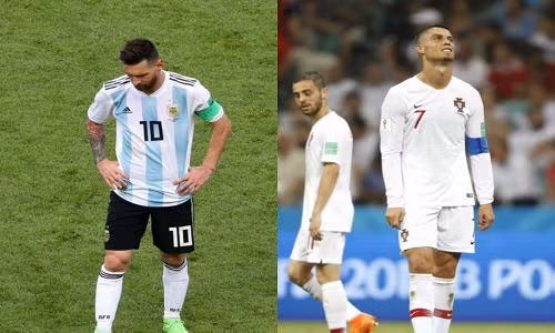 World Cup một ngày buồn, cả Messi và Ronaldo đều phải rời cuộc chơi sớm.