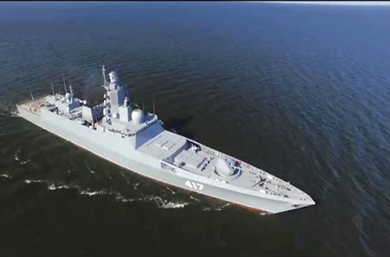 Tàu khu trục Đô đốc Gorshkov thuộc Đề án 22350 là một lớp tàu khu trục của Hải quân Nga do Phòng thiết kế Severnoye tại Saint Petersburg chế tạo. Ảnh: Youtube.