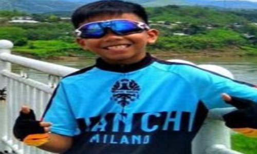 Cầu thủ nhí Chanin "Titan" Wiboonrungrueng, 11 tuổi. Ảnh: Daily Mail.