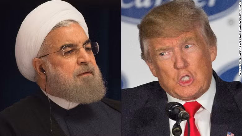 Tổng thống Iran Hassan Rouhani (trái) và người đồng cấp Mỹ Donald Trump. Ảnh: CNN.
