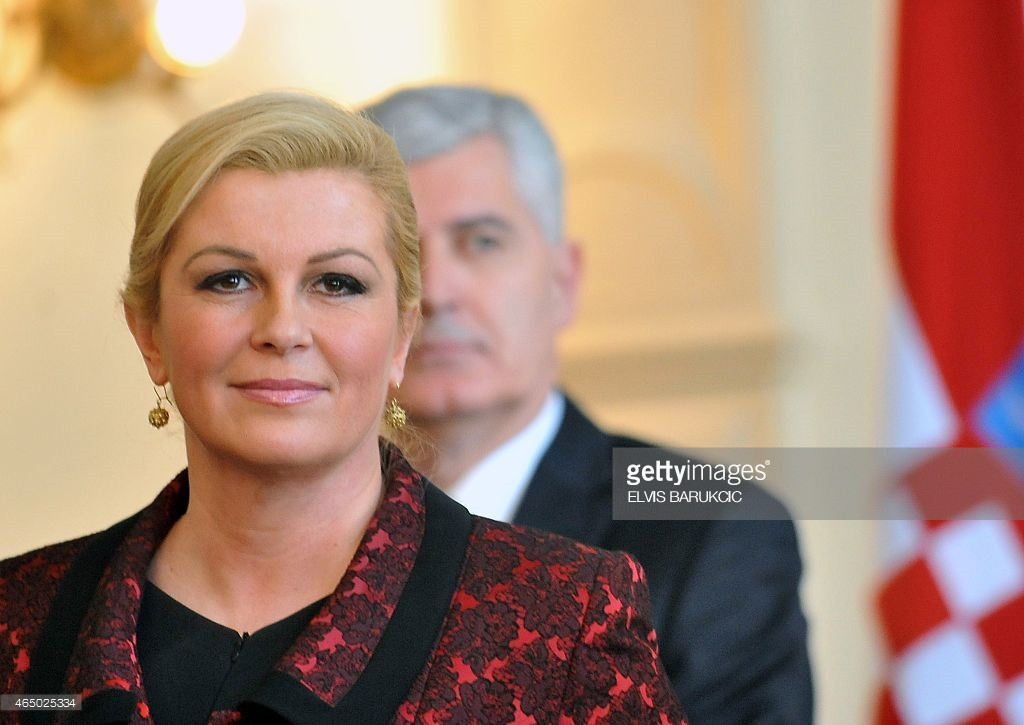 Năm 2015, bà Kolinda đã được đánh giá là ứng cử viên sáng giá của Liên minh Dân chủ Croatia (HDZ) cho cuộc bầu cử Tổng thống Croatia. Bà nói thành thạo các ngôn ngữ Croatia, tiếng Anh, tiếng Tây Ban Nha và tiếng Bồ Đào Nha. Ảnh: Getty.