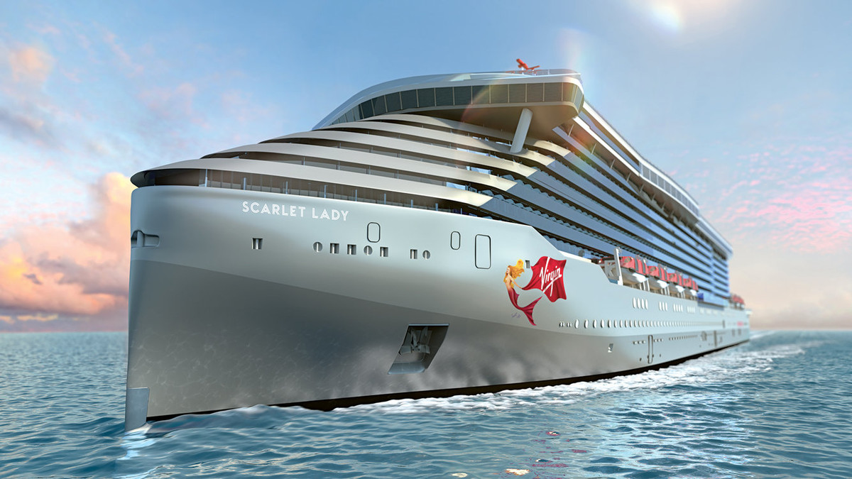 Theo Business Insider, Virgin Voyages, công ty du thuyền của tỷ phú Richard Branson - nhà sáng lập Virgin Group, mới đây công bố bản kết xuất đồ họa thiết kế của siêu du thuyền mới mang tên Scarlet Lady. (Nguồn ảnh: Business Insider)