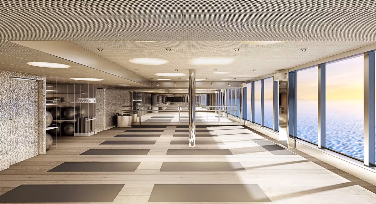 Đây là một địa điểm lý tưởng để tập yoga ngay trên du thuyền Scarlet Lady.