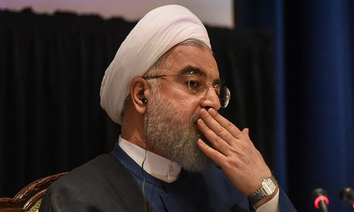 Tổng thống Hassan Rouhani tại một phiên họp Đại hội đồng Liên hợp quốc tháng 9/2017. Ảnh: Reuters